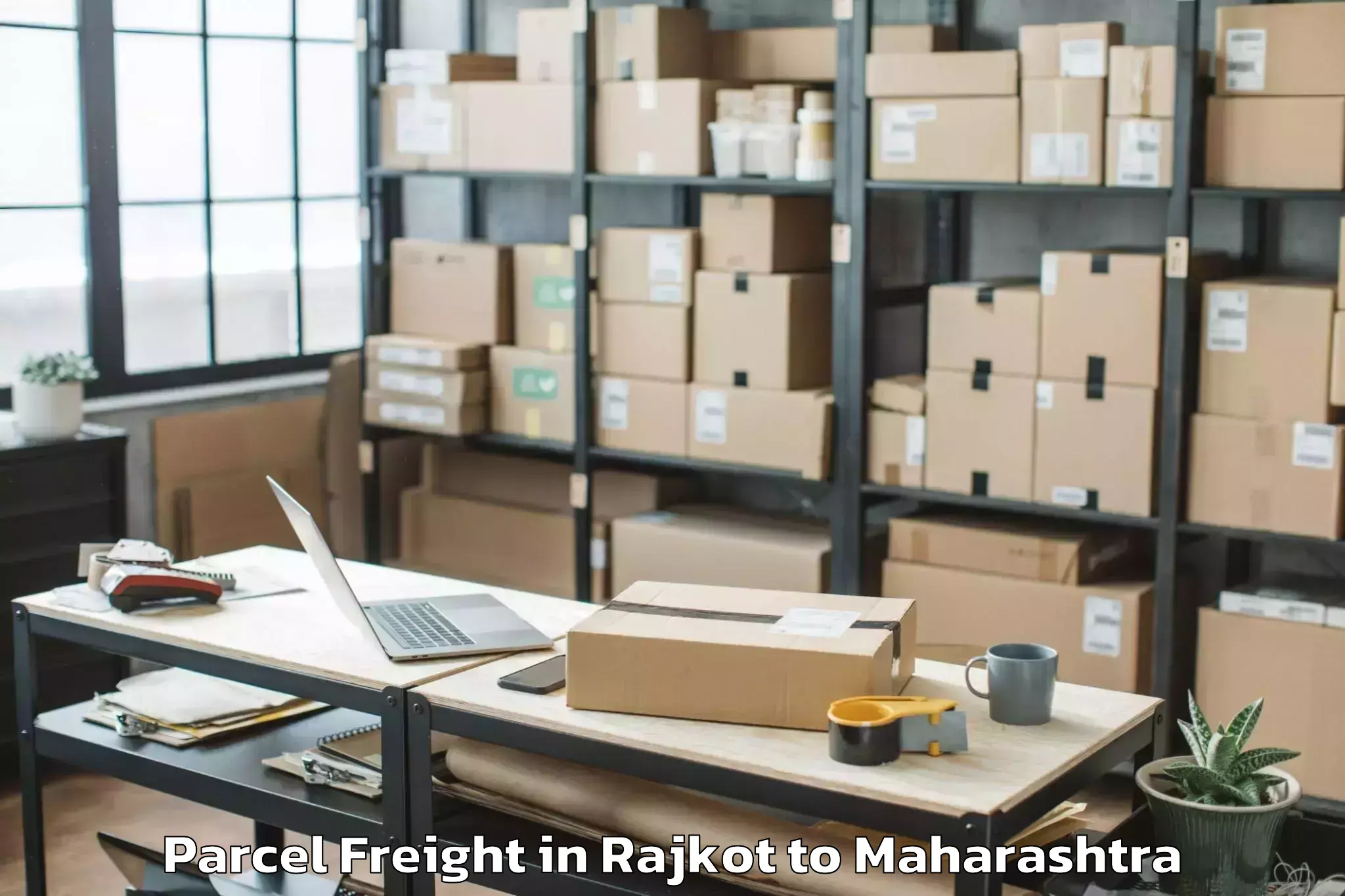 Leading Rajkot to Daryapur Parcel Freight Provider